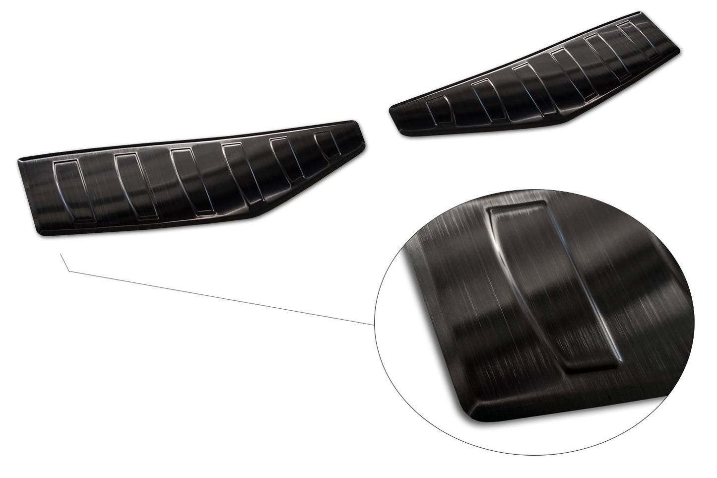 protector de parachoques trasero VW T6 Caravelle negro