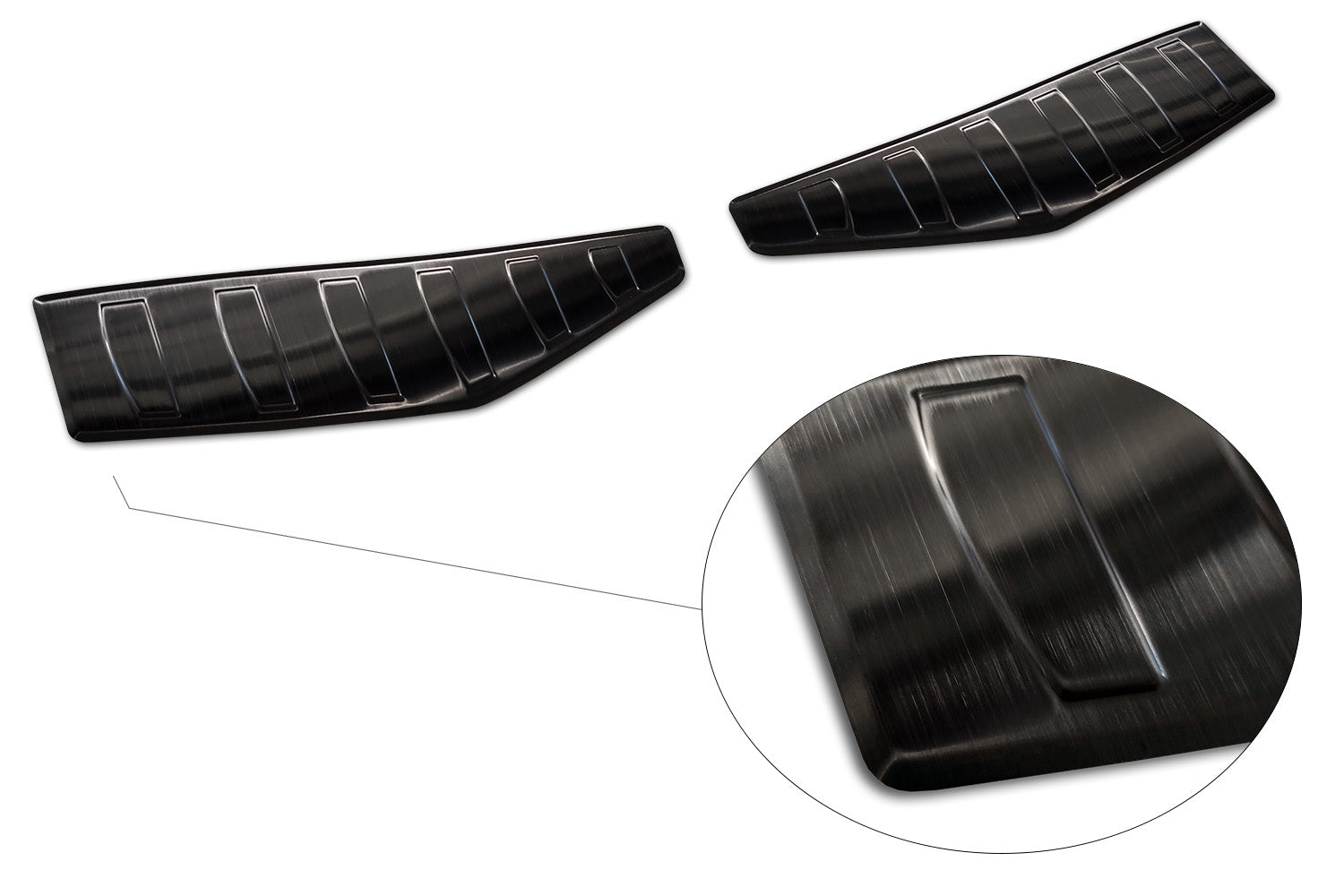 protector de parachoques trasero VW T6 Caravelle negro