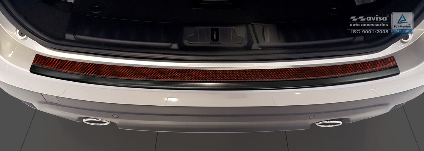 protector de parachoques trasero JAGUAR F-PACE negro acero, rojo&negro fibra de carbono