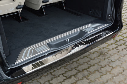 protector de parachoques trasero MERCEDES CLASE V W447 plata espejo 2014-2024+