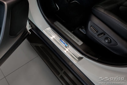 Protector umbral de puertas blue '' HYBRID '' TOYOTA HIGHLANDER (XU70) negro