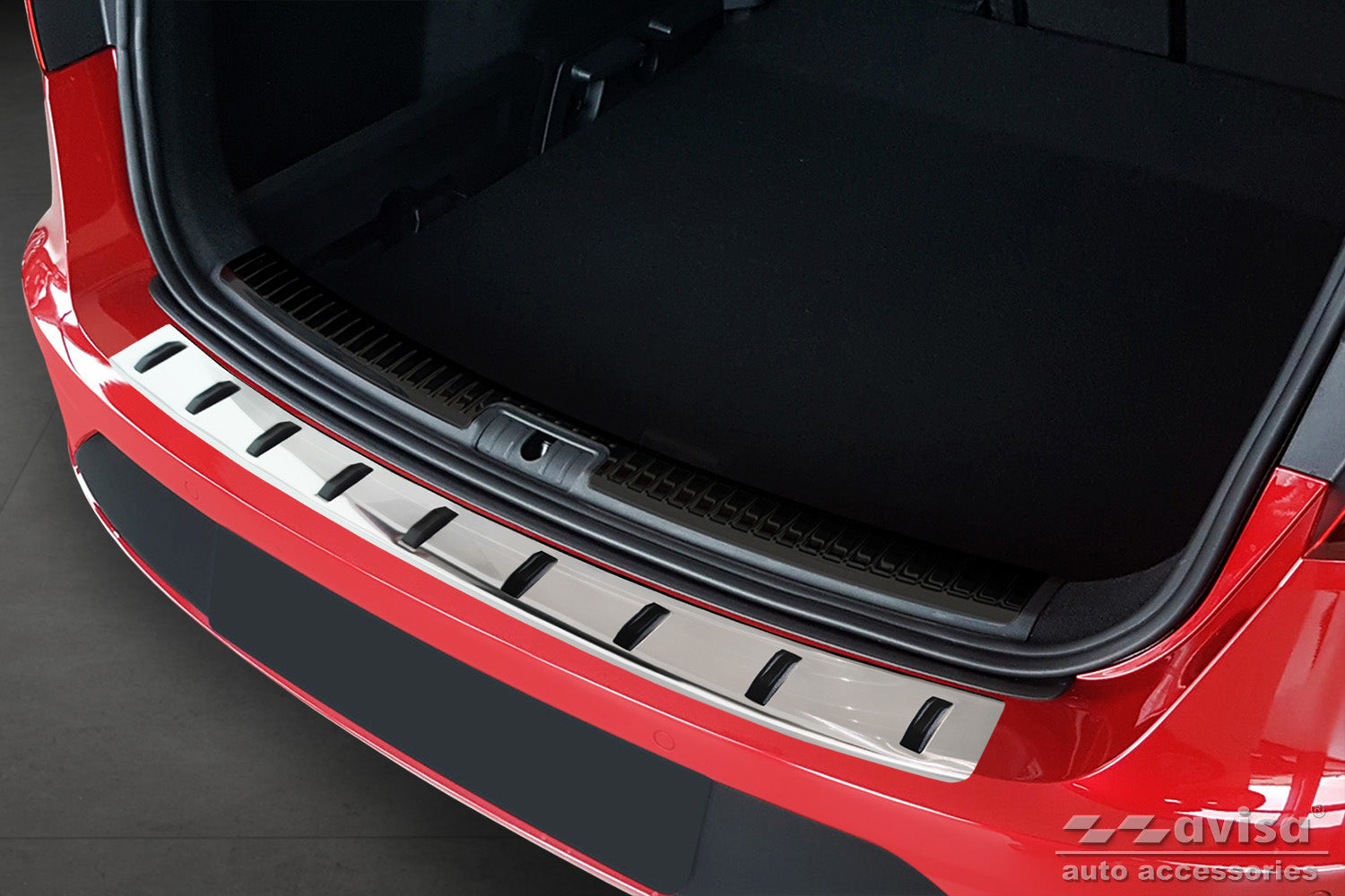 protector de parachoques trasero SEAT LEON plata satinado