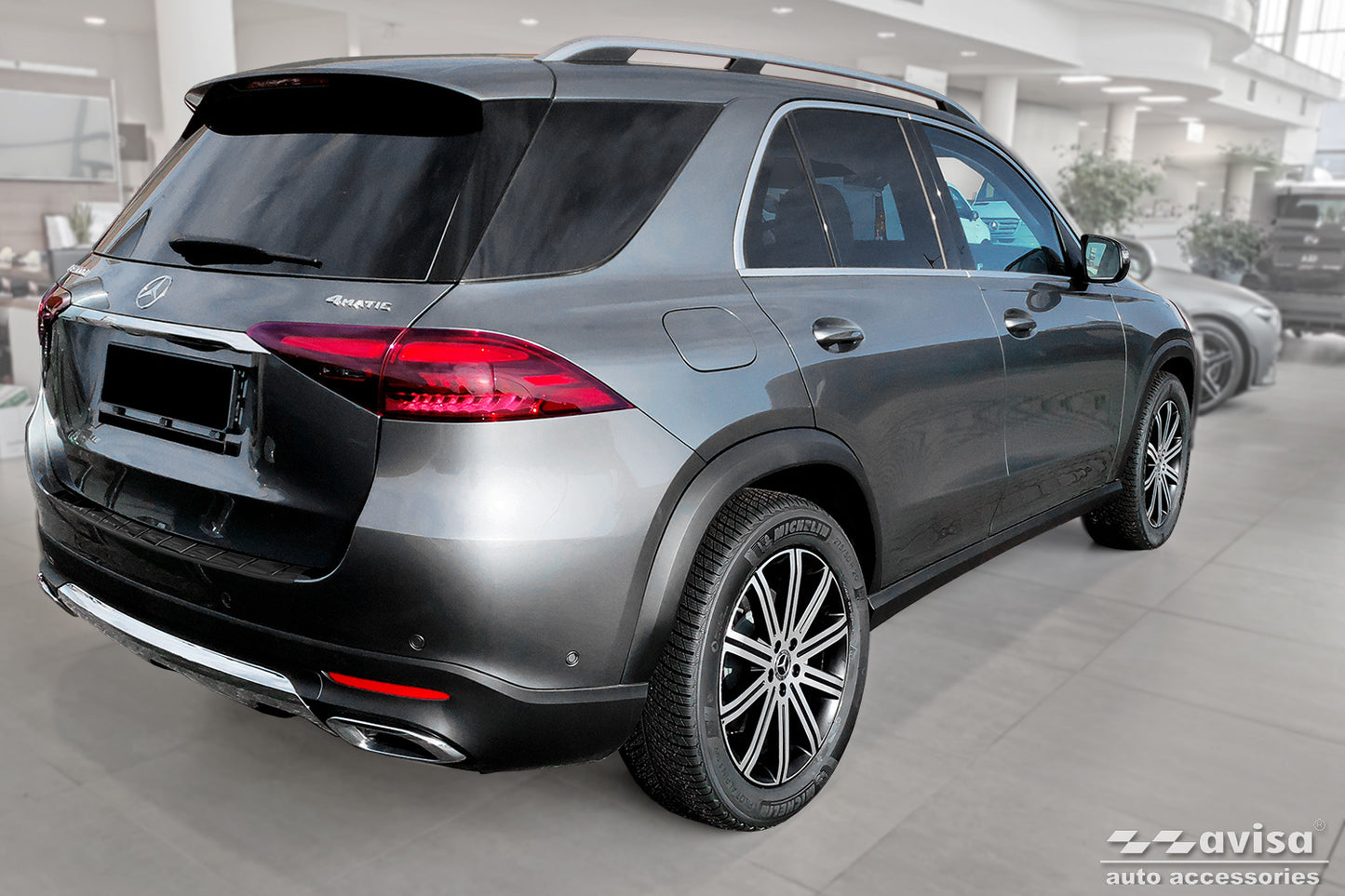 protector de parachoques trasero MERCEDES GLE W167 negro