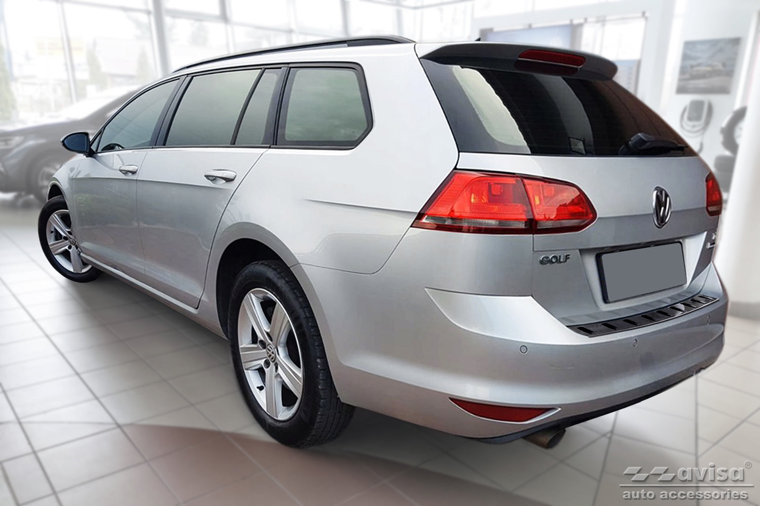 protector de parachoques trasero VW GOLF Variant/Alltrack negro