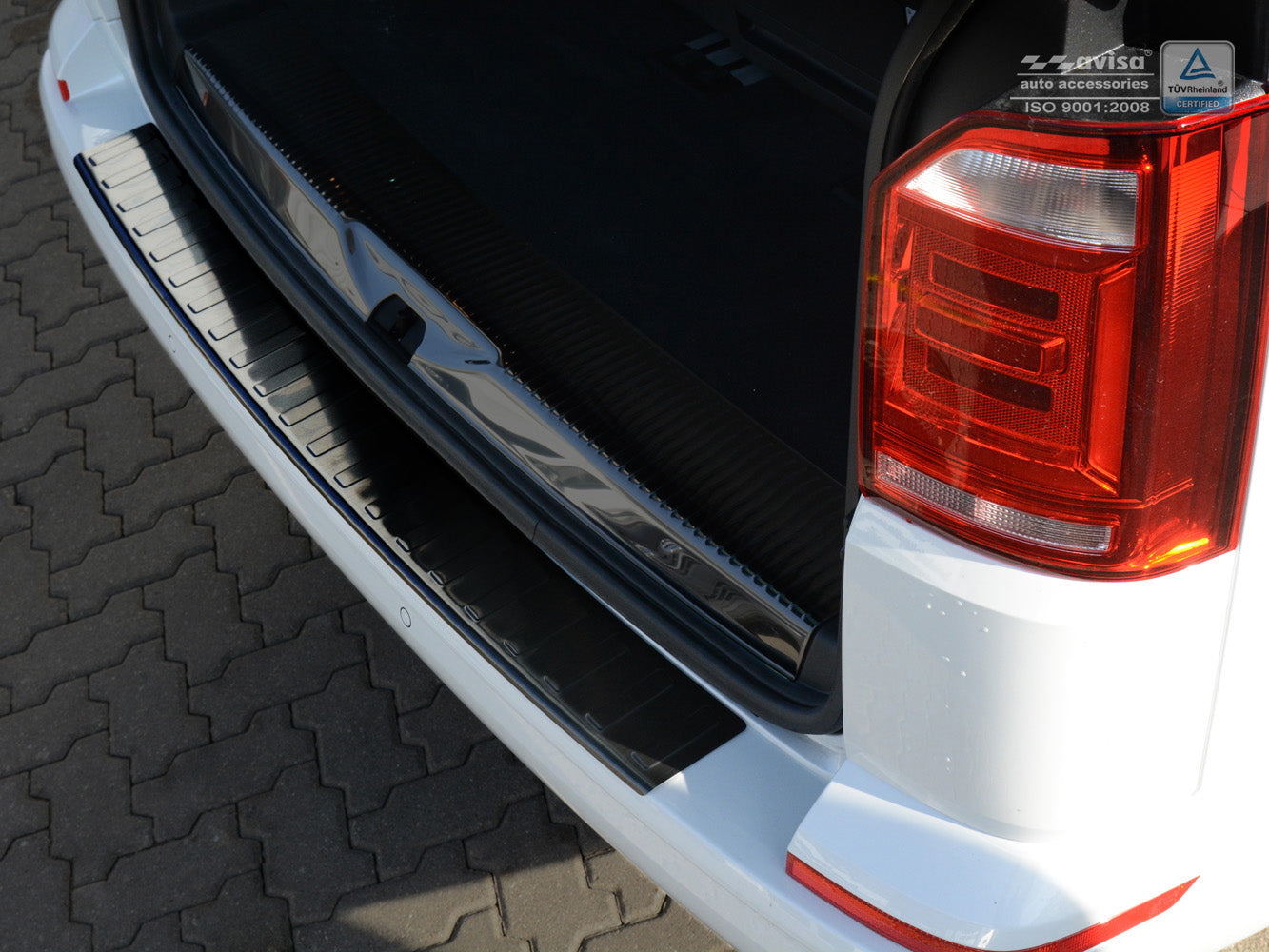 protector de parachoques trasero VW TRANSPORTER T6 negro