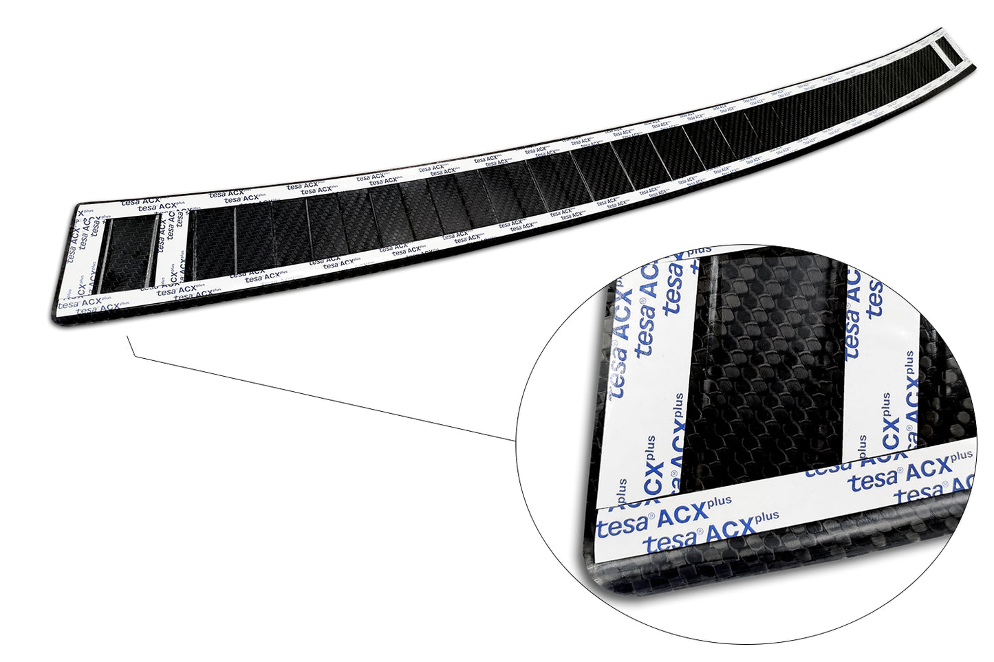 protector de parachoques trasero VW TRANSPORTER T5 Multivan, negro