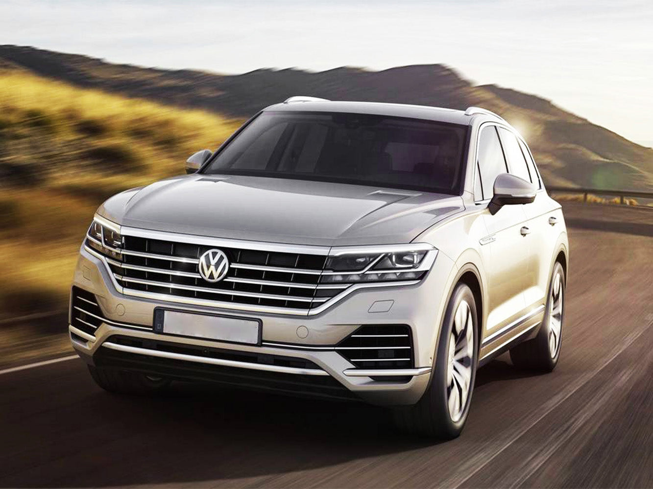 protector de parachoques trasero VW TOUAREG negro
