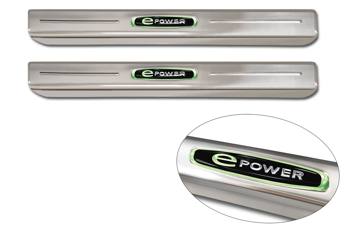 Protector umbral de puertas blue ''E- POWER'' VW ID BUZZ plata