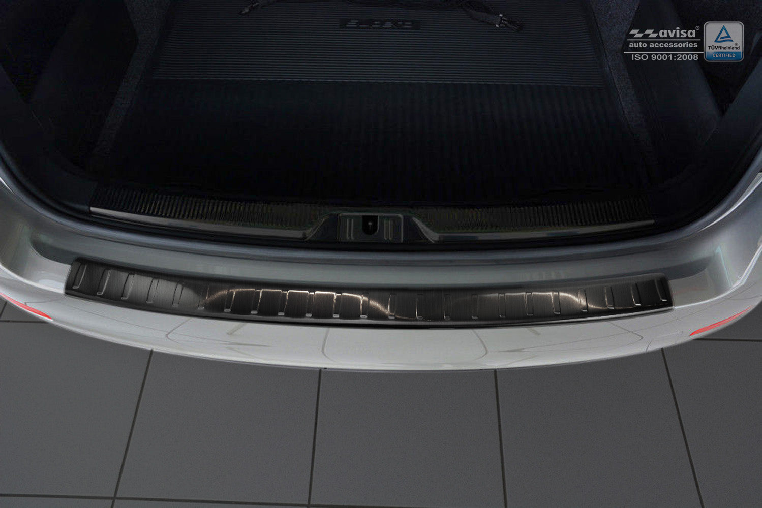 protector de parachoques trasero SKODA SUPERB combi negro 2013-15