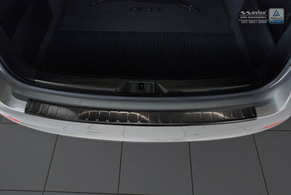 protector de parachoques trasero SKODA SUPERB combi negro 2013-15