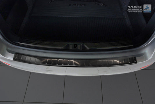 protector de parachoques trasero SKODA SUPERB combi negro 2013-15