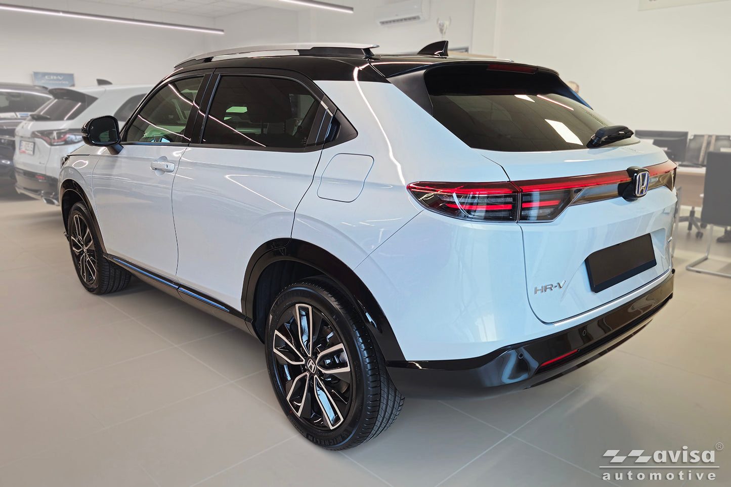 protector de parachoques trasero HONDA HR-V plata satinado
