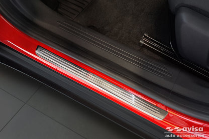 Protector umbral de puertas en relieve FIAT 600 plata satinado