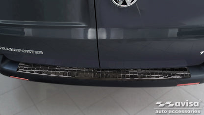 protector de parachoques trasero VW TRANSPORTER T5 Multivan negro espejo