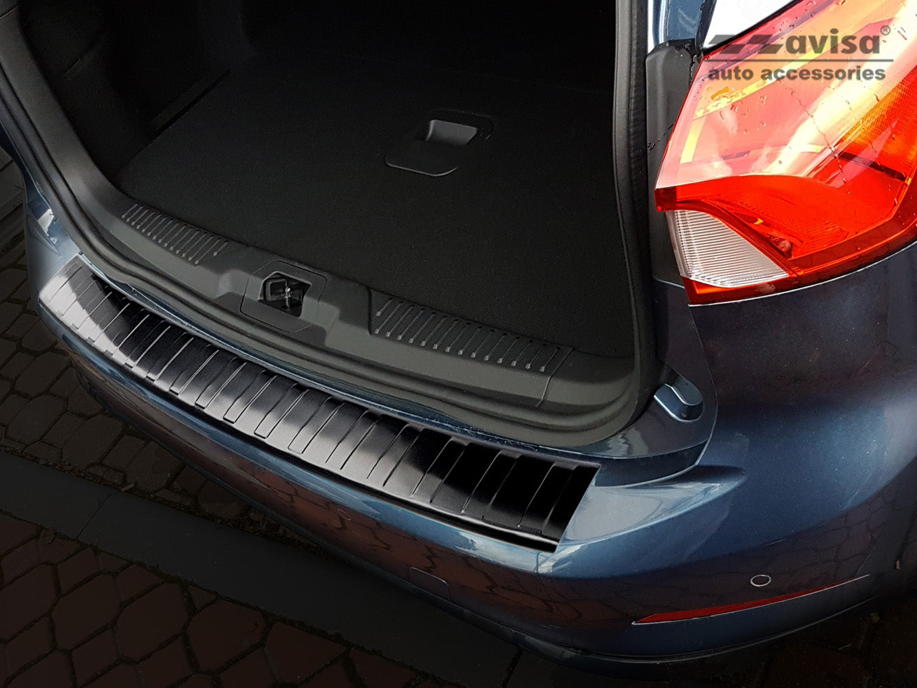 protector de parachoques trasero FORD FOCUS turnier negro