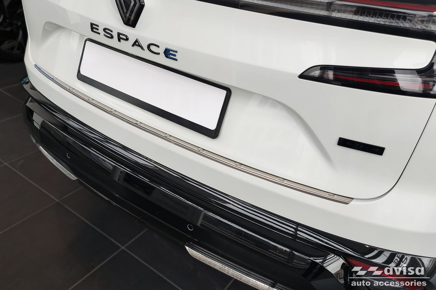 protector de parachoques trasero RENAULT ESPACE E-TECH plata satinado