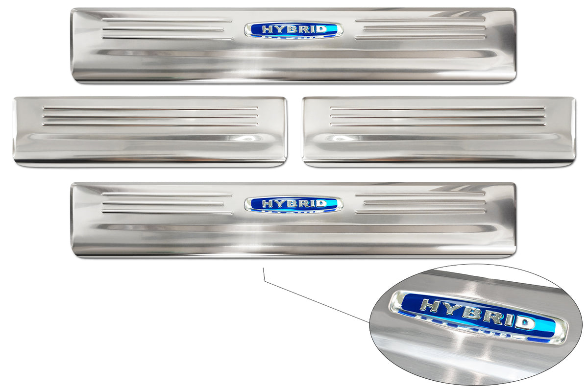 Protector umbral de puertas blue '' HYBRID '' TOYOTA HIGHLANDER (XU70) negro