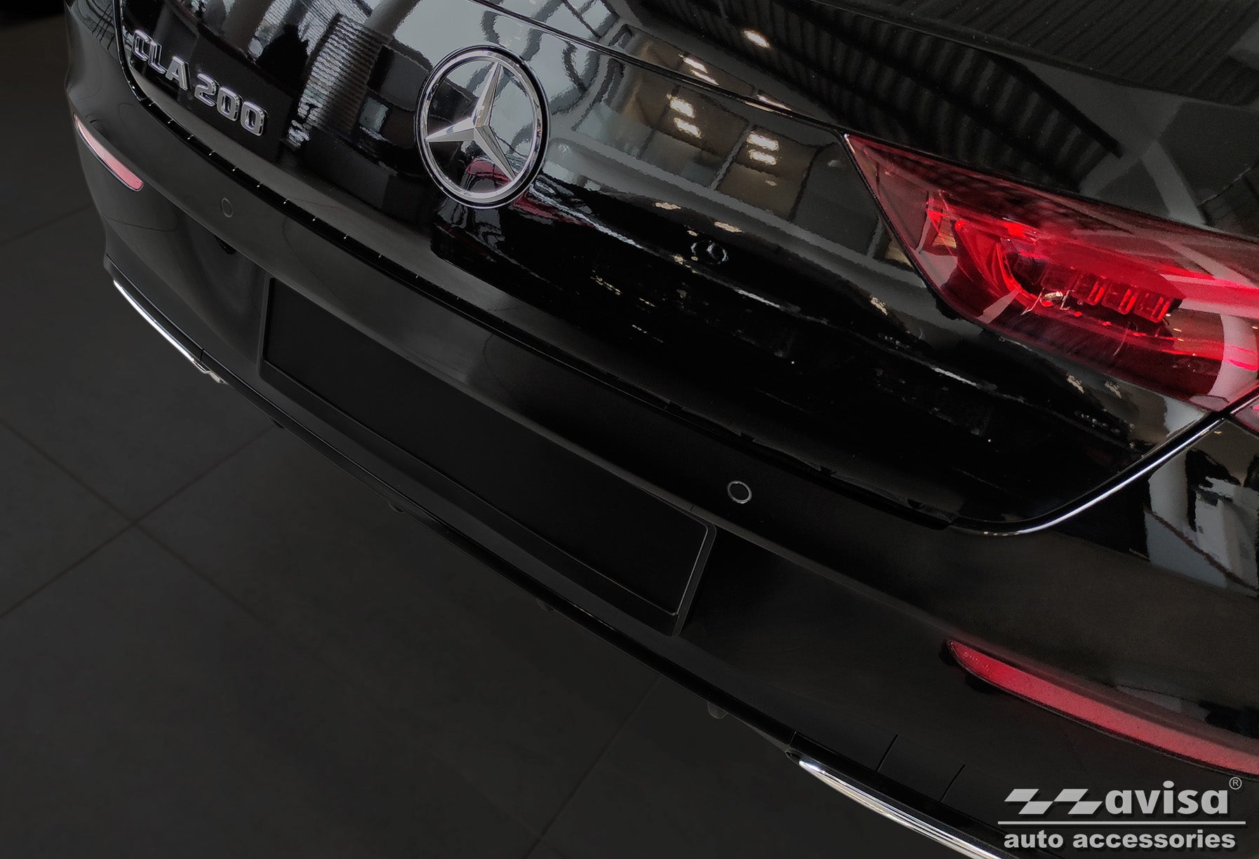 protector de parachoques trasero MERCEDES CLA SHOOTNG BRAKE negro