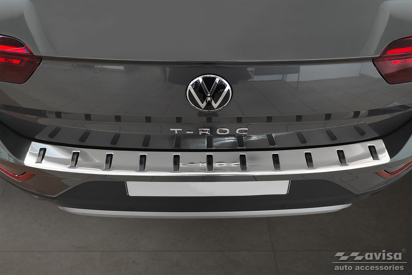protector de parachoques trasero VW T-ROC cabrio plata