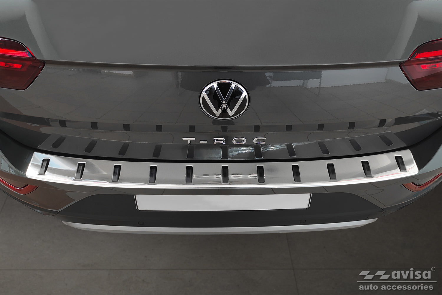 protector de parachoques trasero VW T-ROC cabrio plata