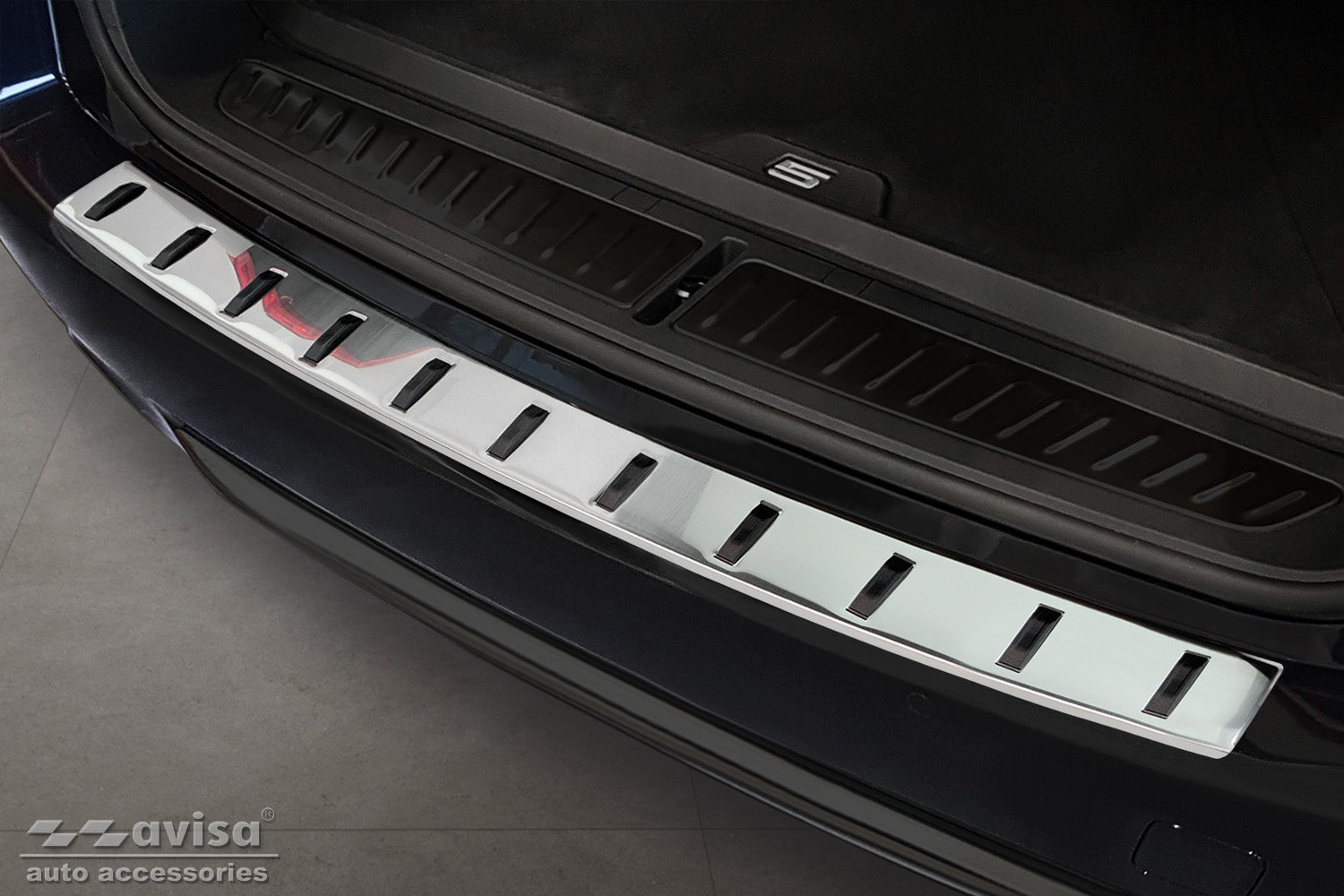protector de parachoques trasero BMW 5 G31 touring plata
