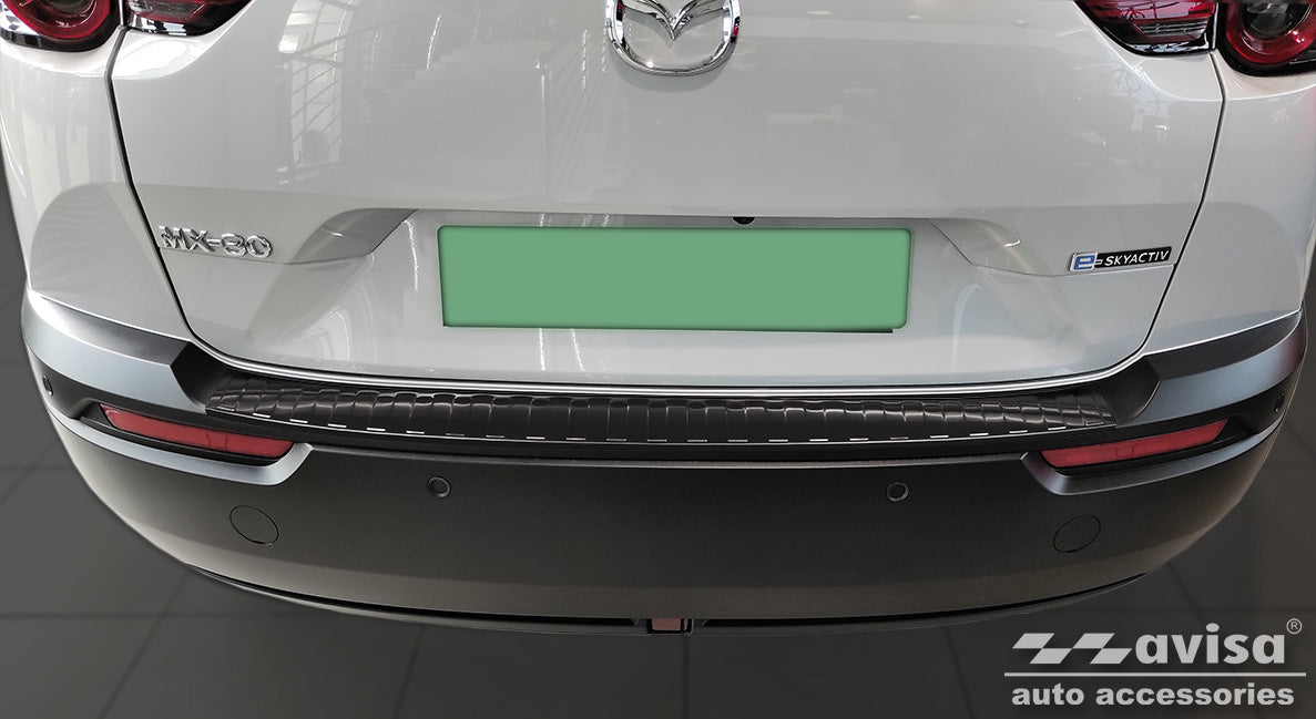 protector de parachoques trasero MAZDA MX-30 negro acero 2020+