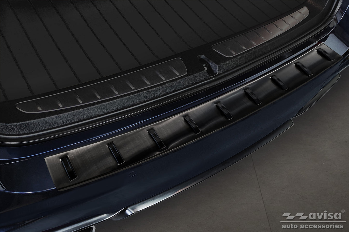protector de parachoques trasero BMW 3 F31 Touring negro