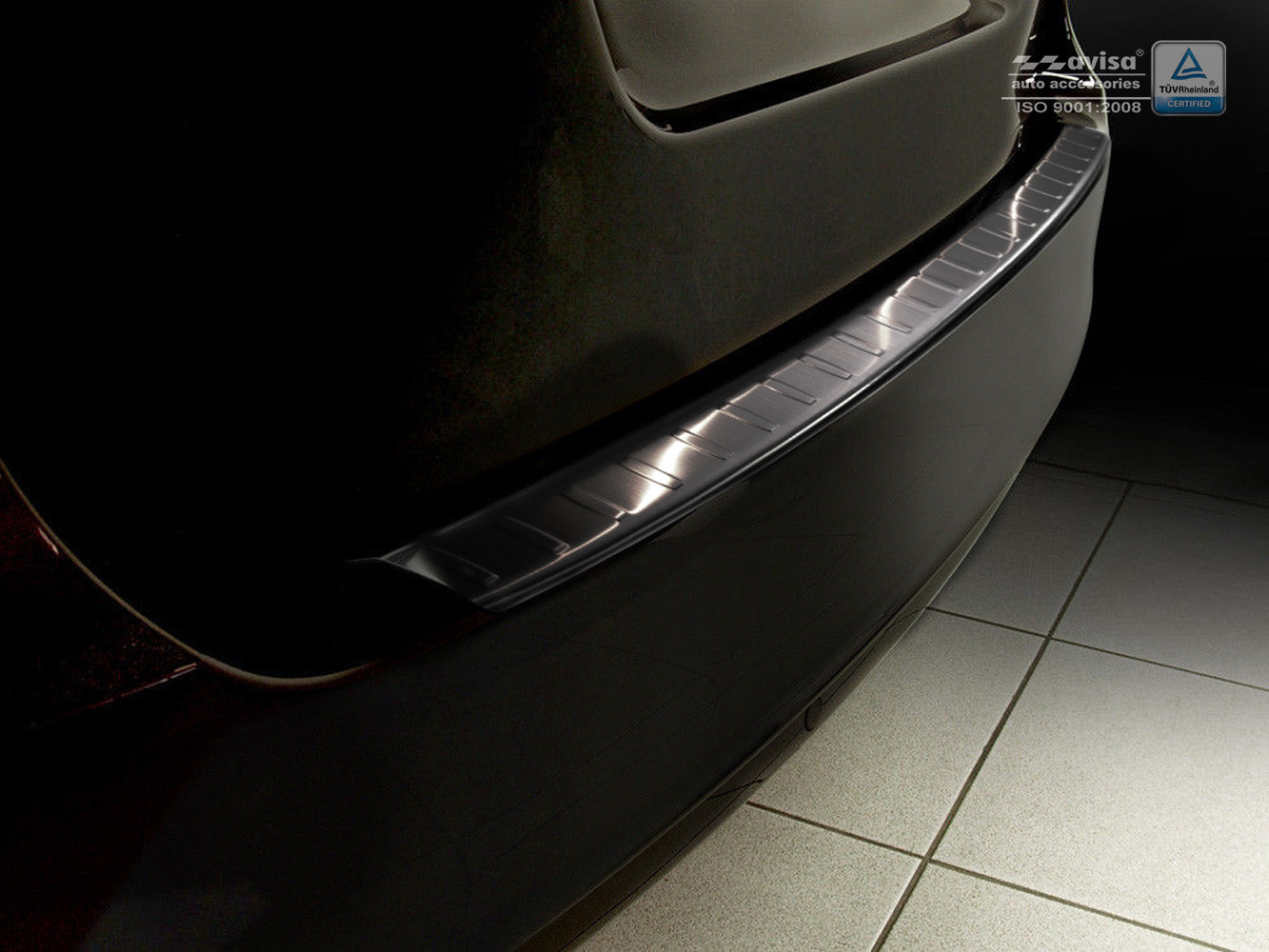protector de parachoques trasero SKODA SUPERB combi negro 2009-13