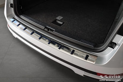 protector de parachoques trasero SKODA SUPERB combi plata satinado