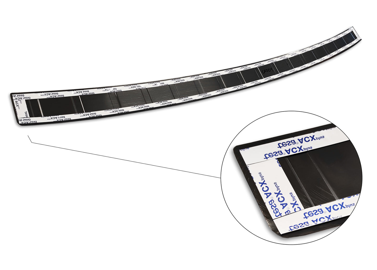 protector de parachoques trasero VW CADDY (SB) negro 2020+