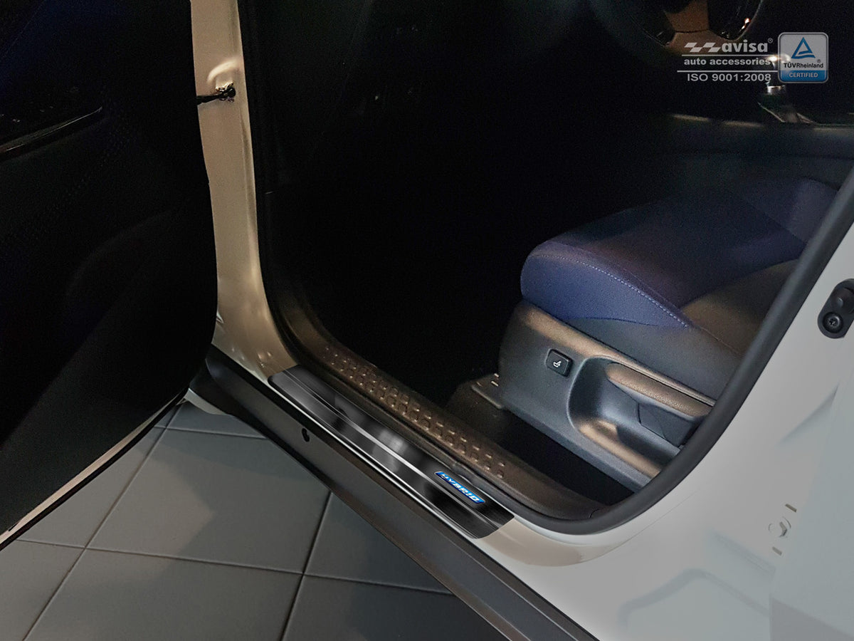 Protector umbral de puertas blue '' HYBRID '' TOYOTA HIGHLANDER (XU70) negro