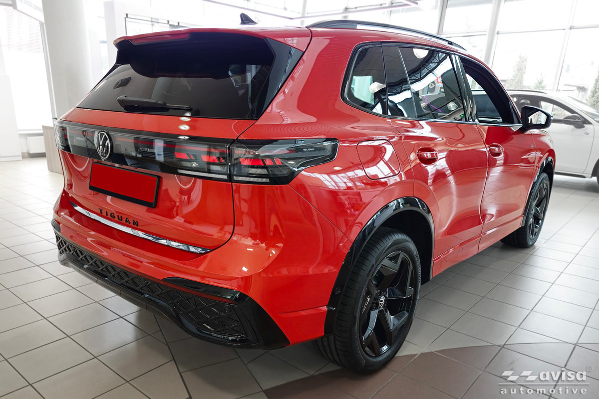 cubierta decorativa del portón trasero del VW TIGUAN plata espejo