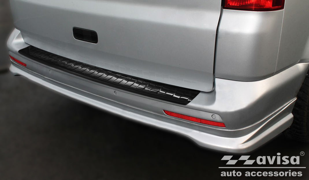 protector de parachoques trasero VW TRANSPORTER T5 Multivan negro espejo