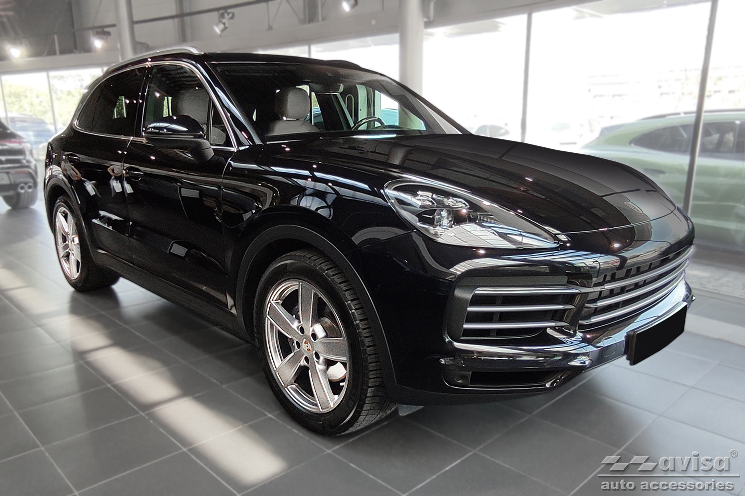protector de parachoques trasero PORSCHE CAYENNE negro
