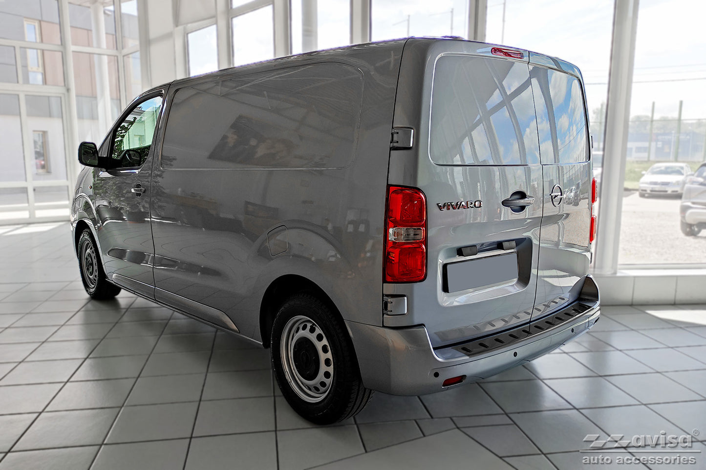 protector de parachoques trasero NEW OPEL VIVARO negro
