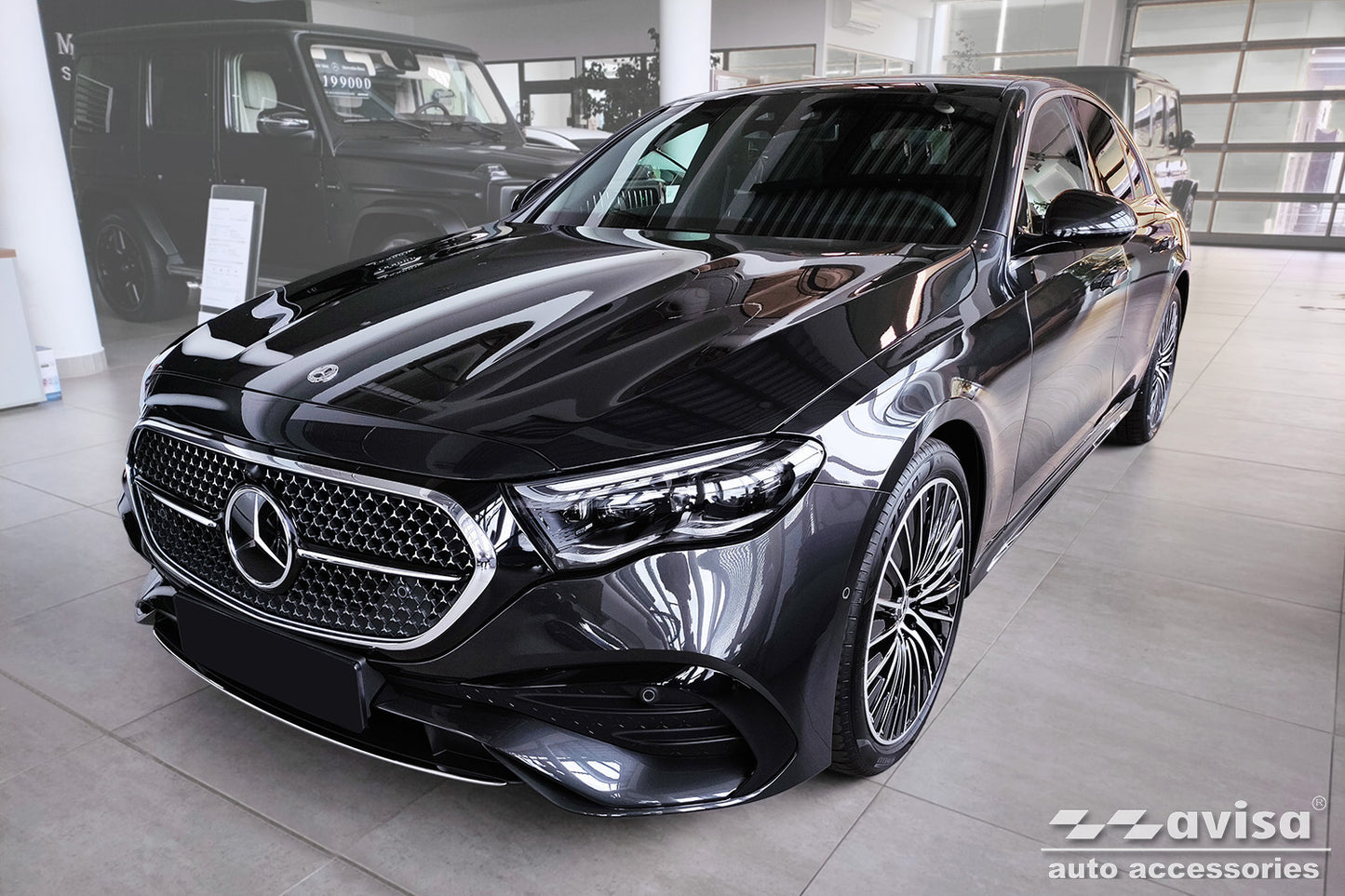 protector de parachoques trasero MERCEDES CLASE E W214 negro