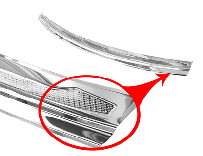 protector de parachoques trasero PORSCHE CAYENNE plata espejo, plata fibra de carbono