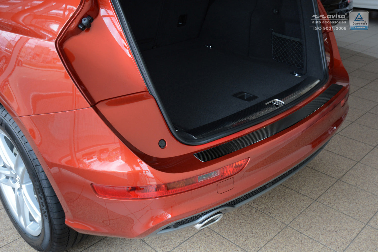 protector de parachoques trasero AUDI Q5 negro