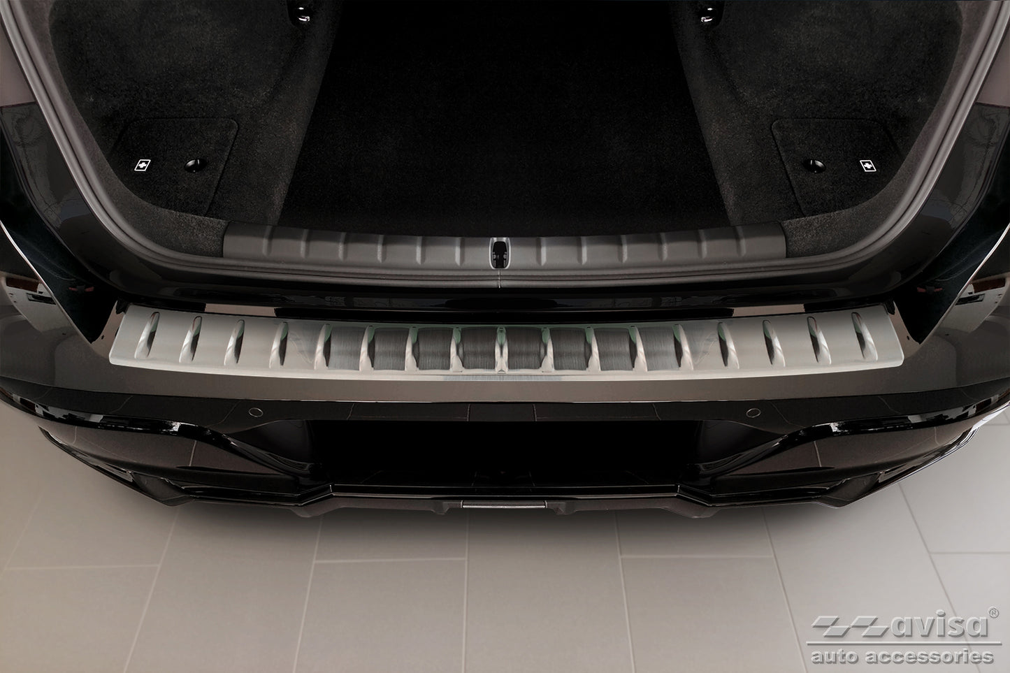 protector de parachoques trasero BMW 7 limousine plata