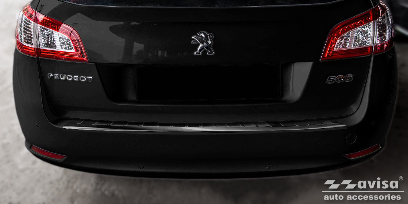 protector de parachoques trasero PEUGEOT 508 SW negro