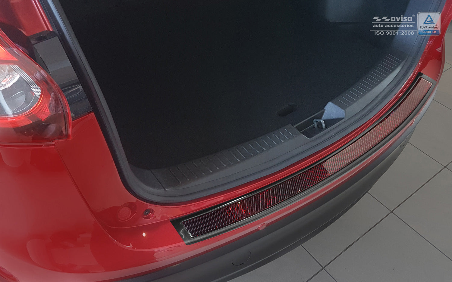 protector de parachoques trasero MAZDA CX-5 negro acero, rojo&negro fibra de carbono