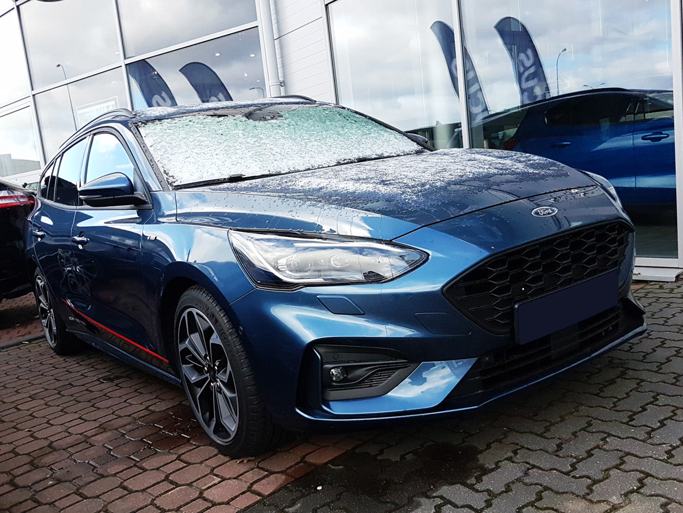 protector de parachoques trasero FORD FOCUS turnier negro