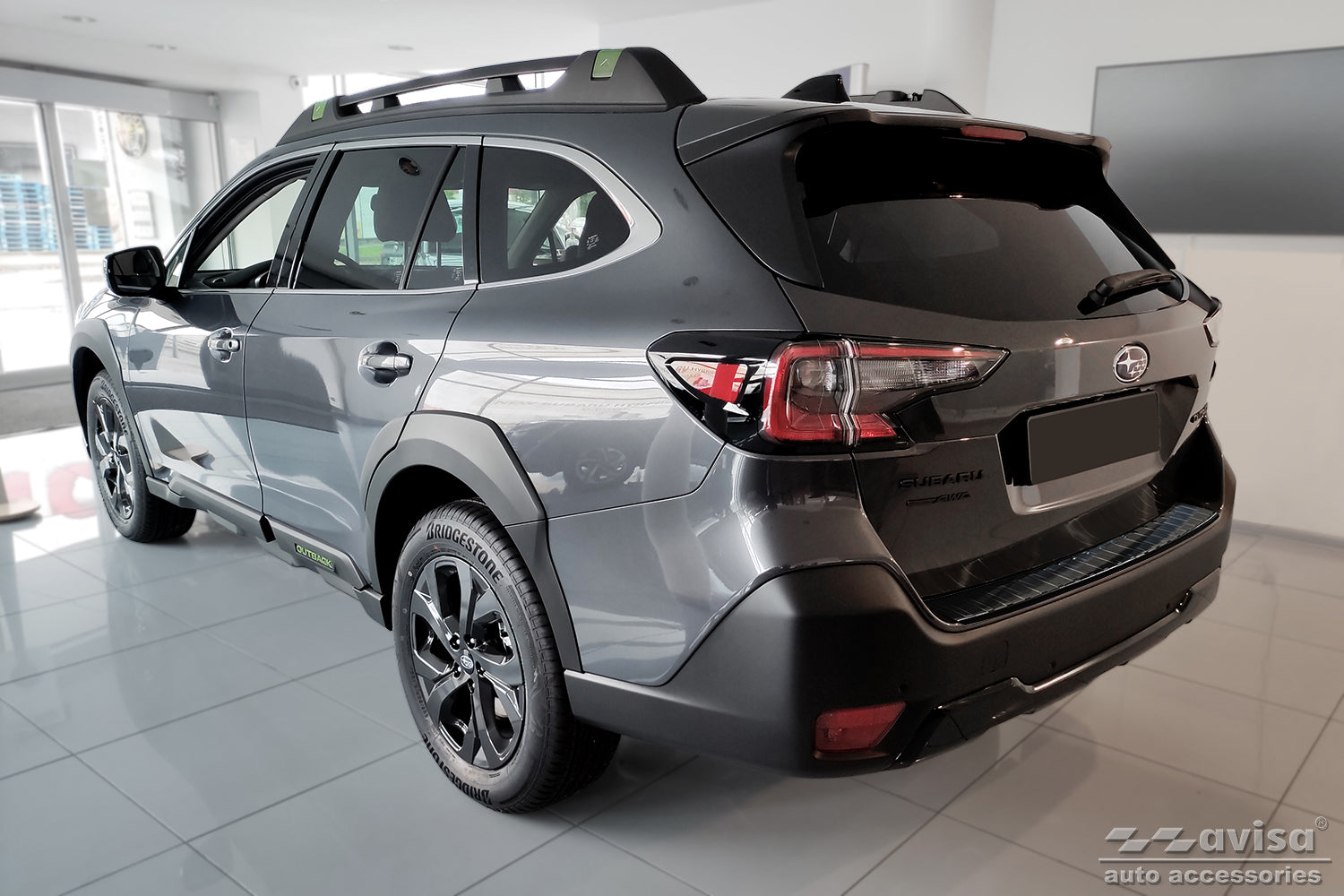 protector de parachoques trasero SUBARU OUTBACK (BT) negro