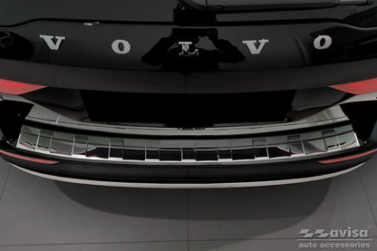 protector de parachoques trasero VOLVO V60 combi negro espejo