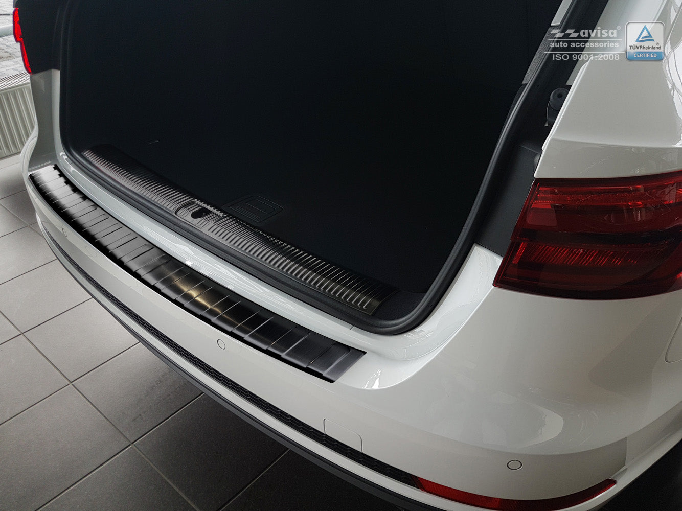 protector de parachoques trasero AUDI S4 Aant negro