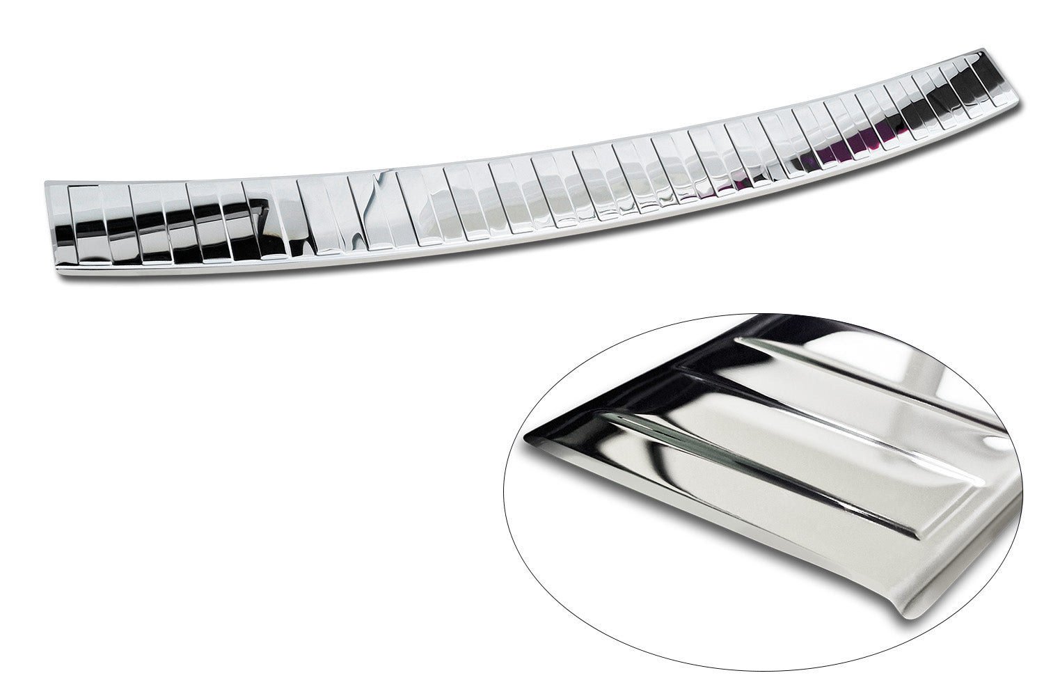protector de parachoques trasero SKODA SUPERB combi plata espejo 2019-24
