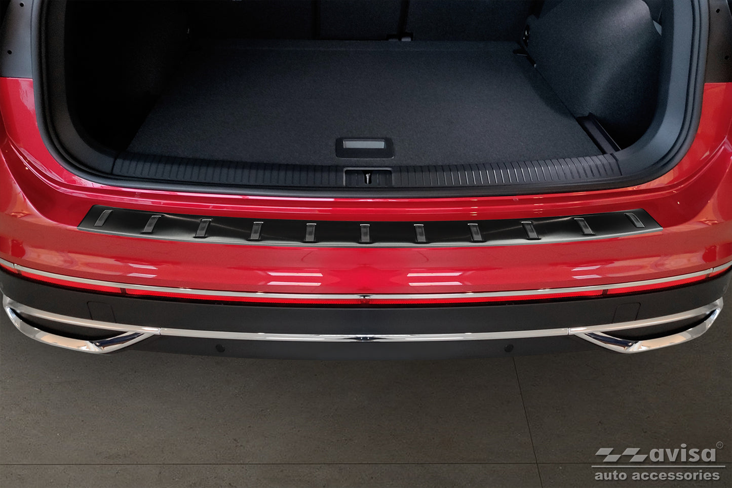 protector de parachoques trasero VW TIGUAN R-Line negro 2015-20