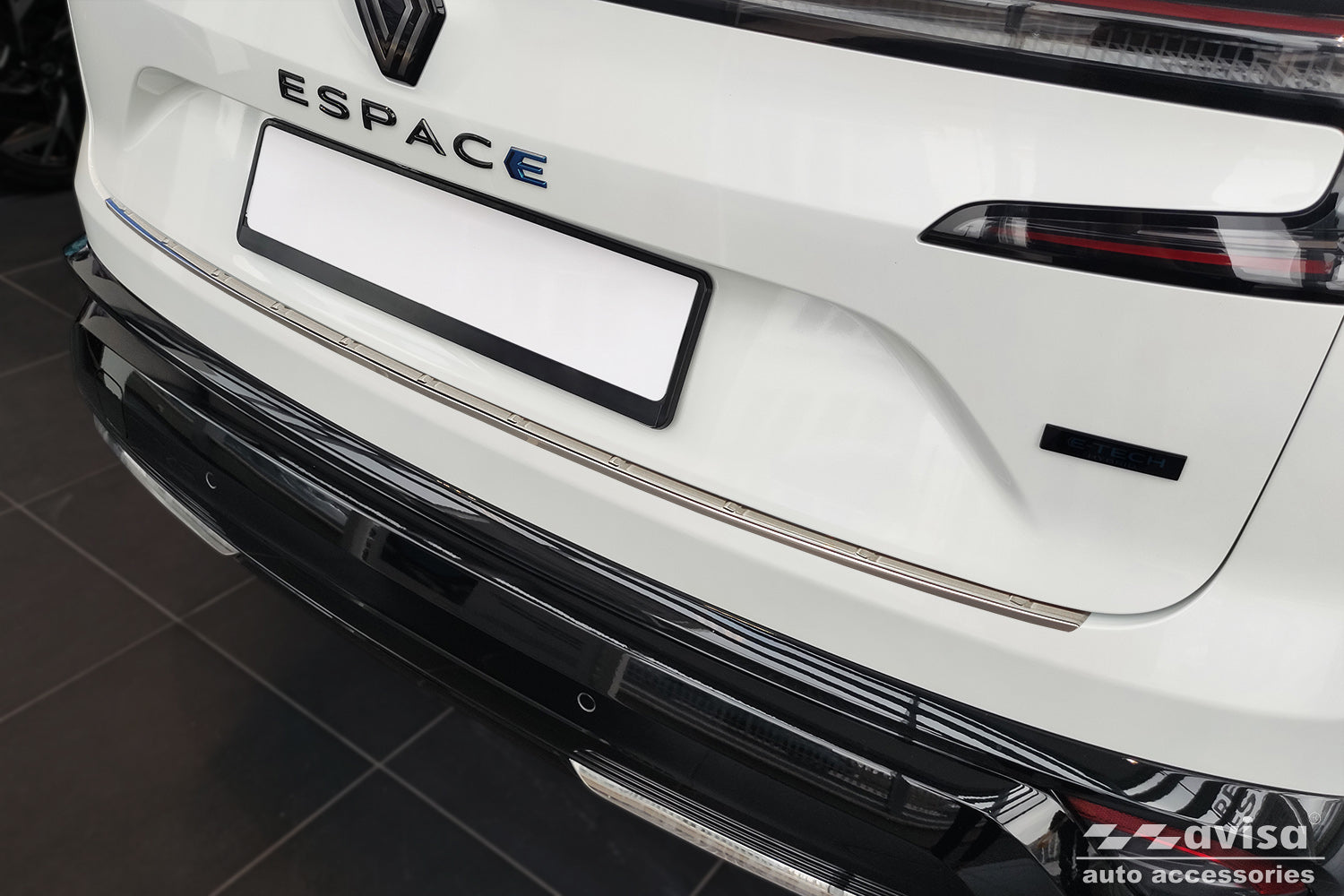 protector de parachoques trasero RENAULT ESPACE E-TECH plata satinado