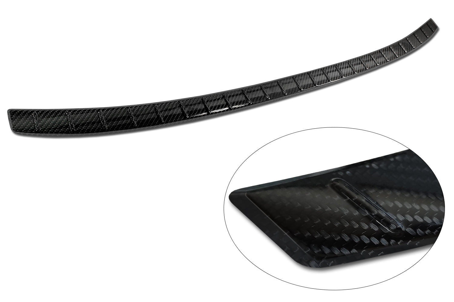 protector de parachoques trasero VW TAIGO negro fibra de carbono
