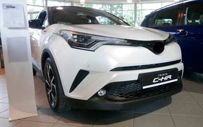 protector de parachoques trasero TOYOTA C-HR crossover espejo acero,negro fibra de carbono